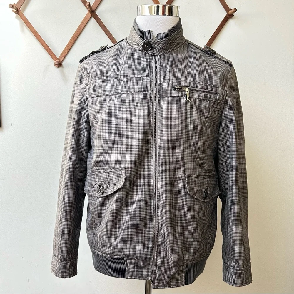 Houndstooth Bomber Jacket - Picture 1 of 15
